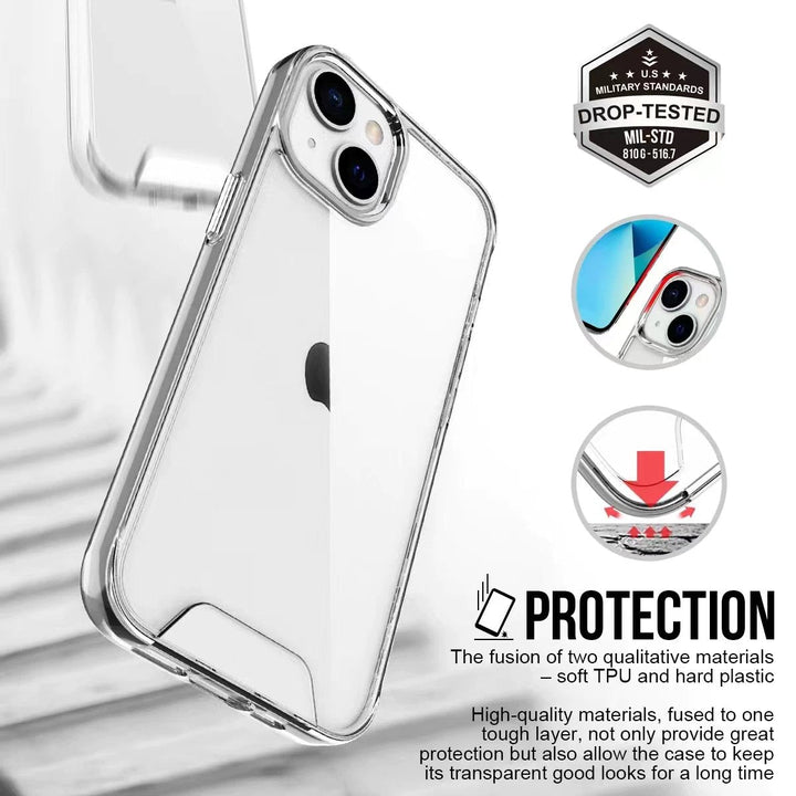 Cover per iPhone 12 Pro, in silicone TPU, trasparente, motivo