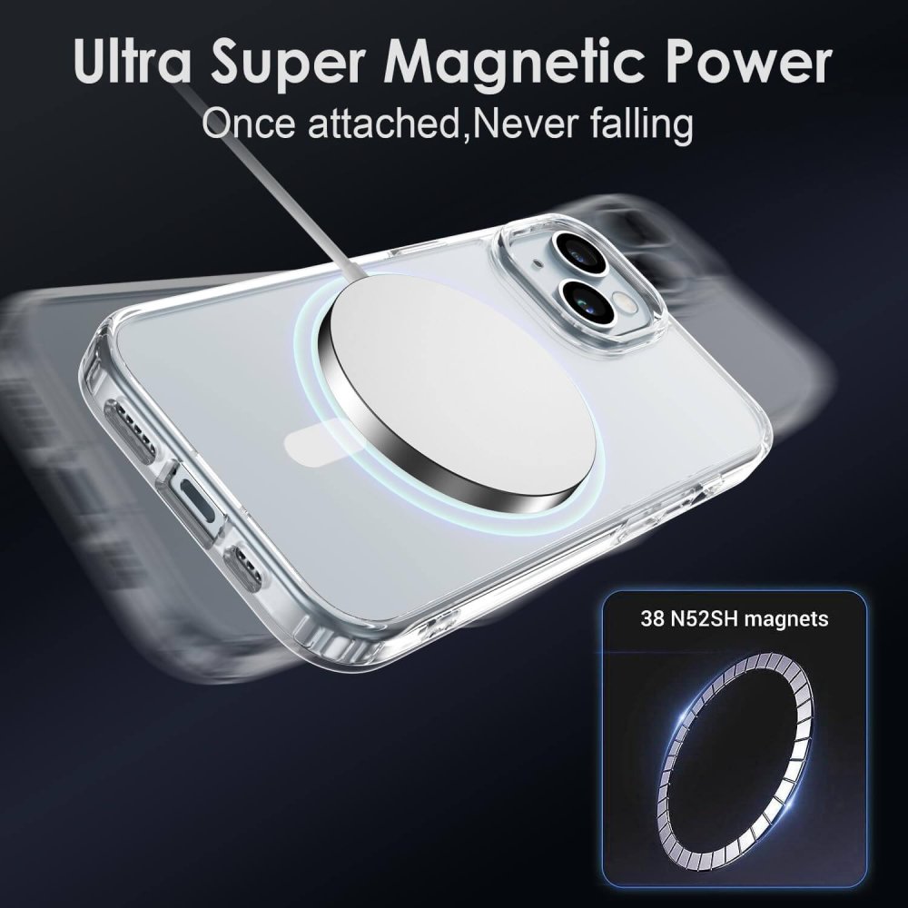 Crystal Clear iPhone 15 Plus MagSafe Case – Slim & Durable