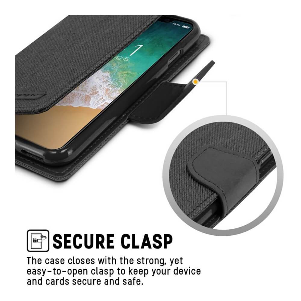 Diary Case iPhone XR Black 14