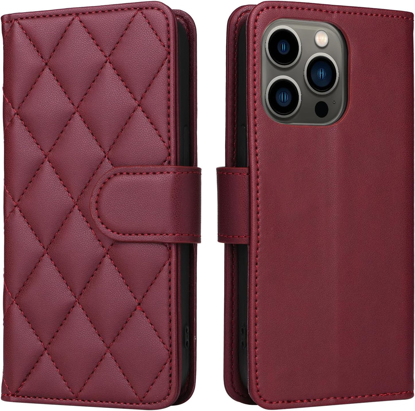 Fancy Diary iPhone 15 Pro Max Wine 33