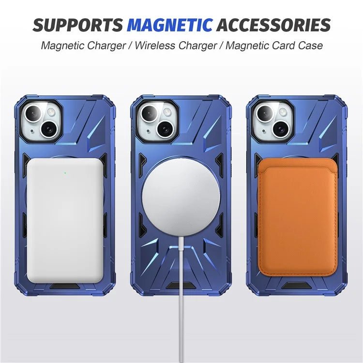 Kickstand Magsafe Case iPhone 15 Blue 11