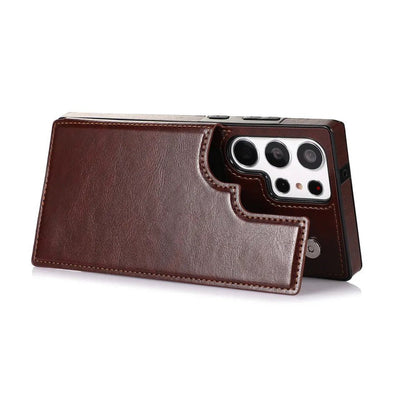 Leather wallet Galaxy S22 Ultra Brown 9