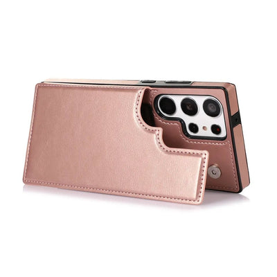 Leather wallet Galaxy S22 Ultra Rose Gold 14