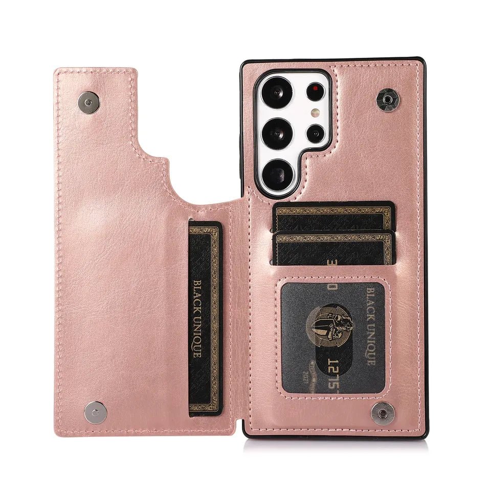 Leather wallet Galaxy S22 Ultra Rose Gold 13