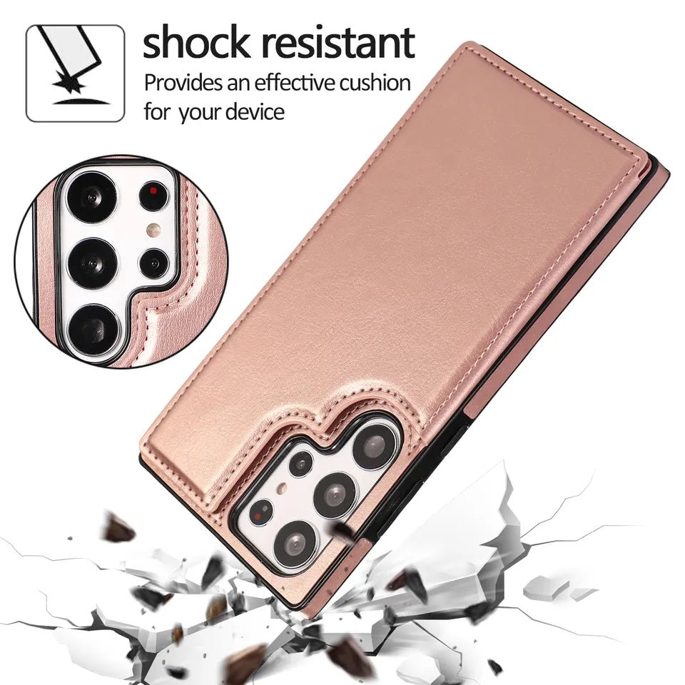 Leather wallet Galaxy S22 Ultra Rose Gold 15