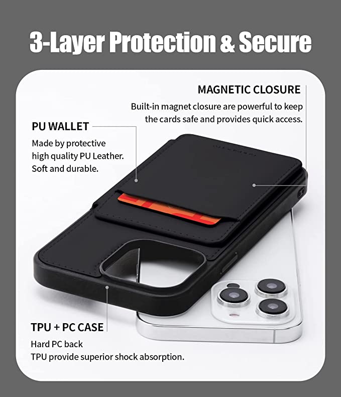 iphone case with credit card sleeve Cellet - Durable Slim Hybrid Protective Wallet Beyond that CoverON Apple iPhone XS/X Wallet
