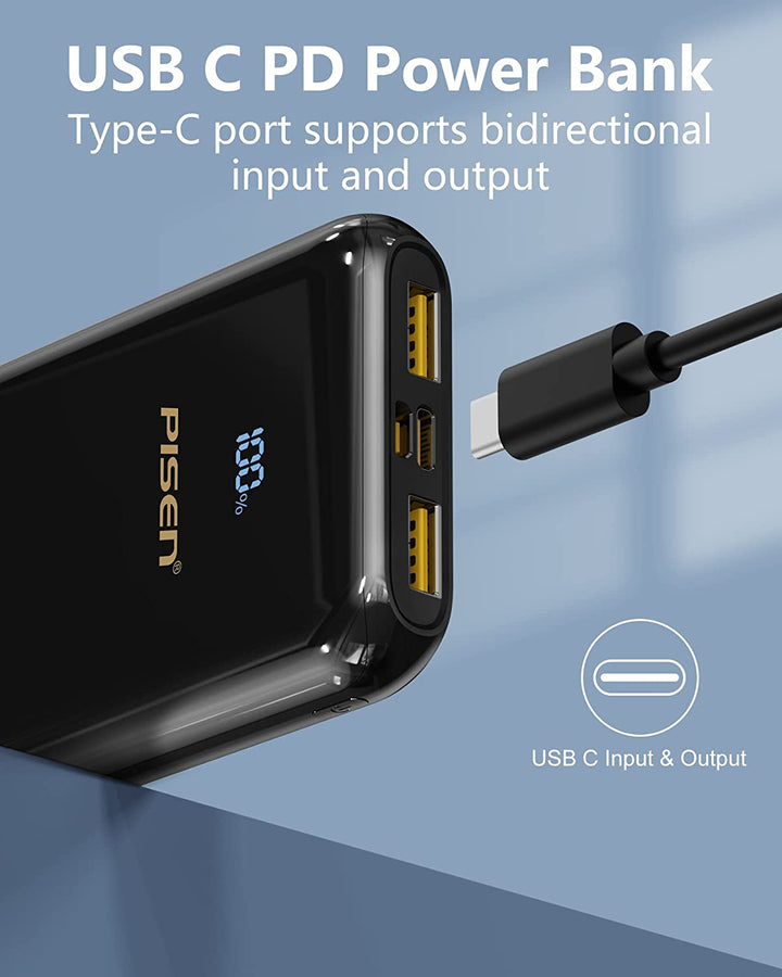 Portable Charger USB C Power Bank PISEN CaseFit