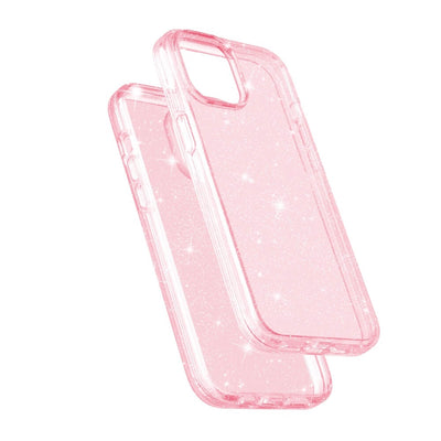 Protective Clear Case iPhone 13 Pink Glitter 13