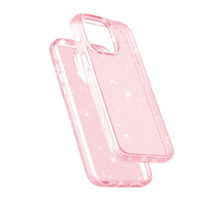 Protective Clear Case iPhone 14 Pro Pink Glitter 19