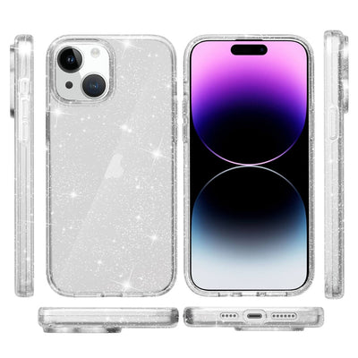 Protective Clear Case iPhone 15 Plus Clear Glitter 8