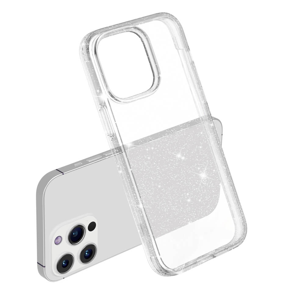 Protective Clear Case iPhone 15 Pro Clear Glitter 16