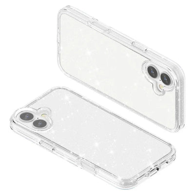 Protective Clear Case iPhone 16 Clear Glitter 18