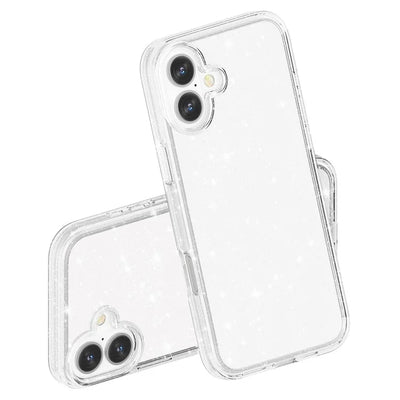 Protective Clear Case iPhone 16 Clear Glitter 19