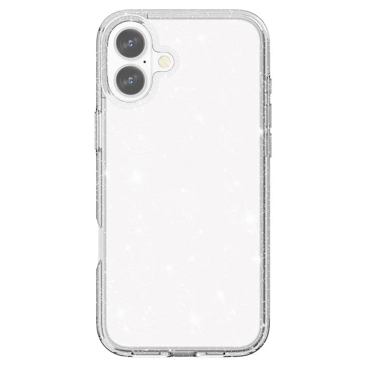 Protective Clear Case iPhone 16 Clear Glitter 14