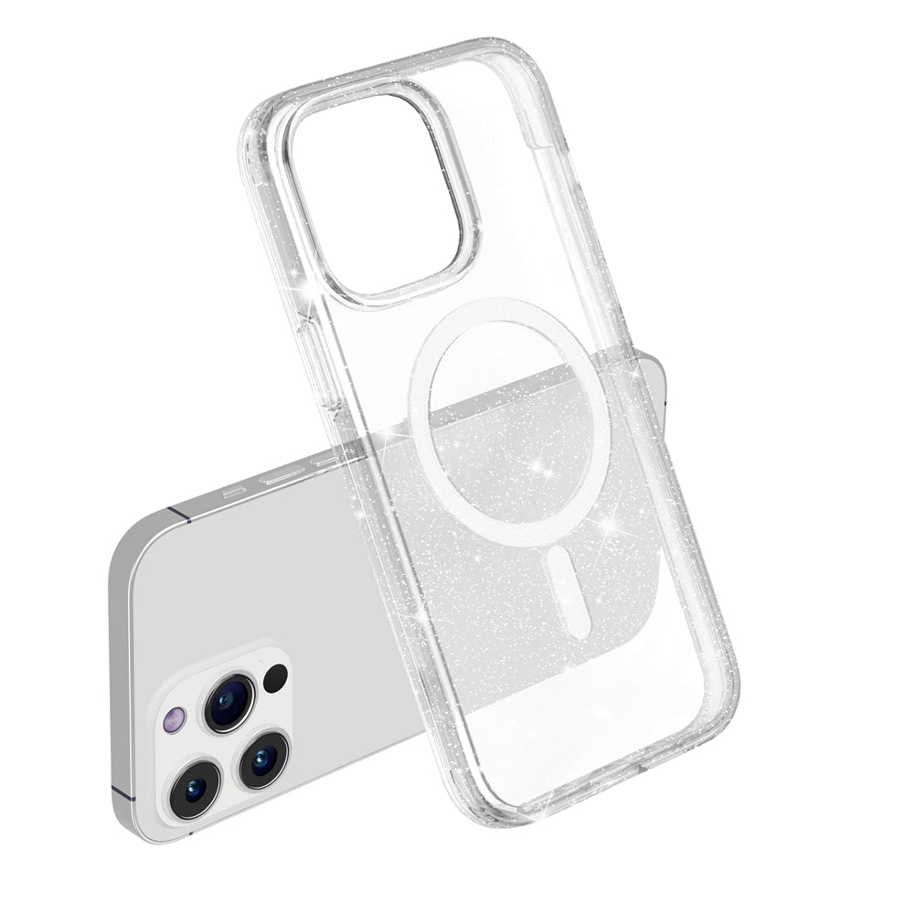 Protective Clear MagSafe Case iPhone 14 Pro Clear Glitter 11