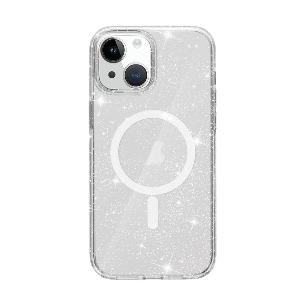 Protective Clear MagSafe Case iPhone 15 Clear Glitter 10