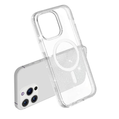 Protective Clear MagSafe Case iPhone 16 Pro Clear Glitter 11