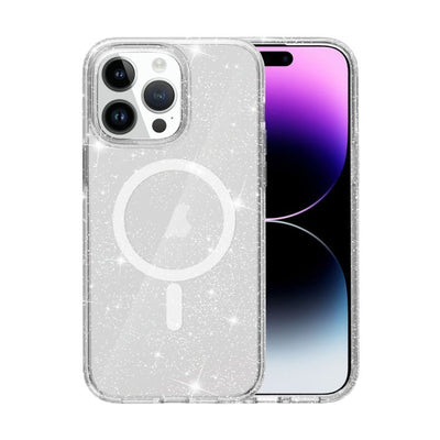 Protective Clear MagSafe Case iPhone 16 Pro Clear Glitter 6