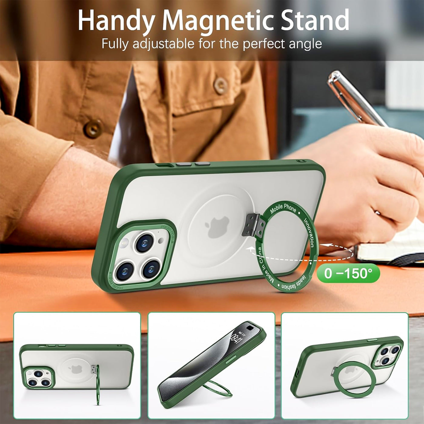 Ring MagSafe Case iPhone 15 Pro Green 12