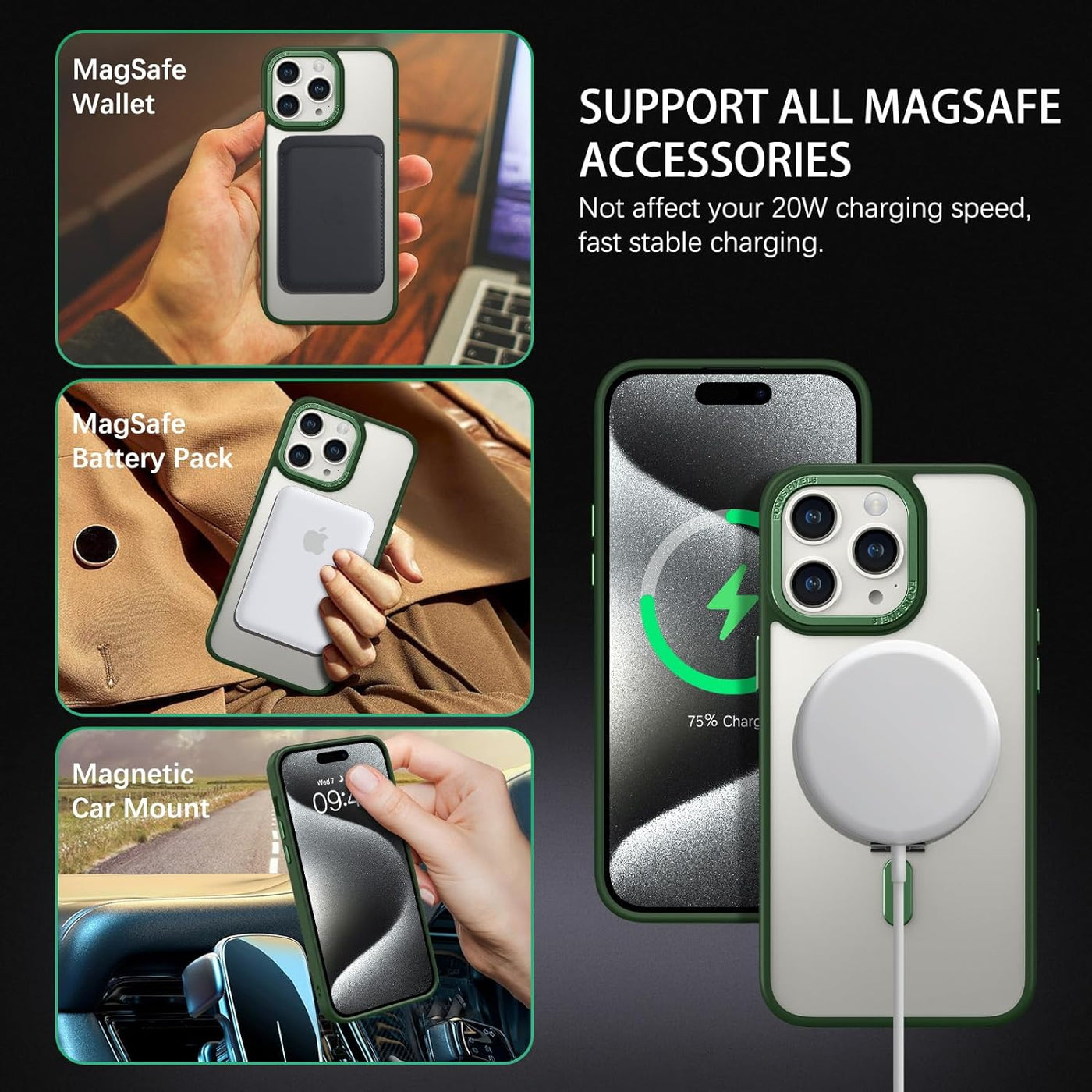 Ring MagSafe Case iPhone 15 Pro Green 14