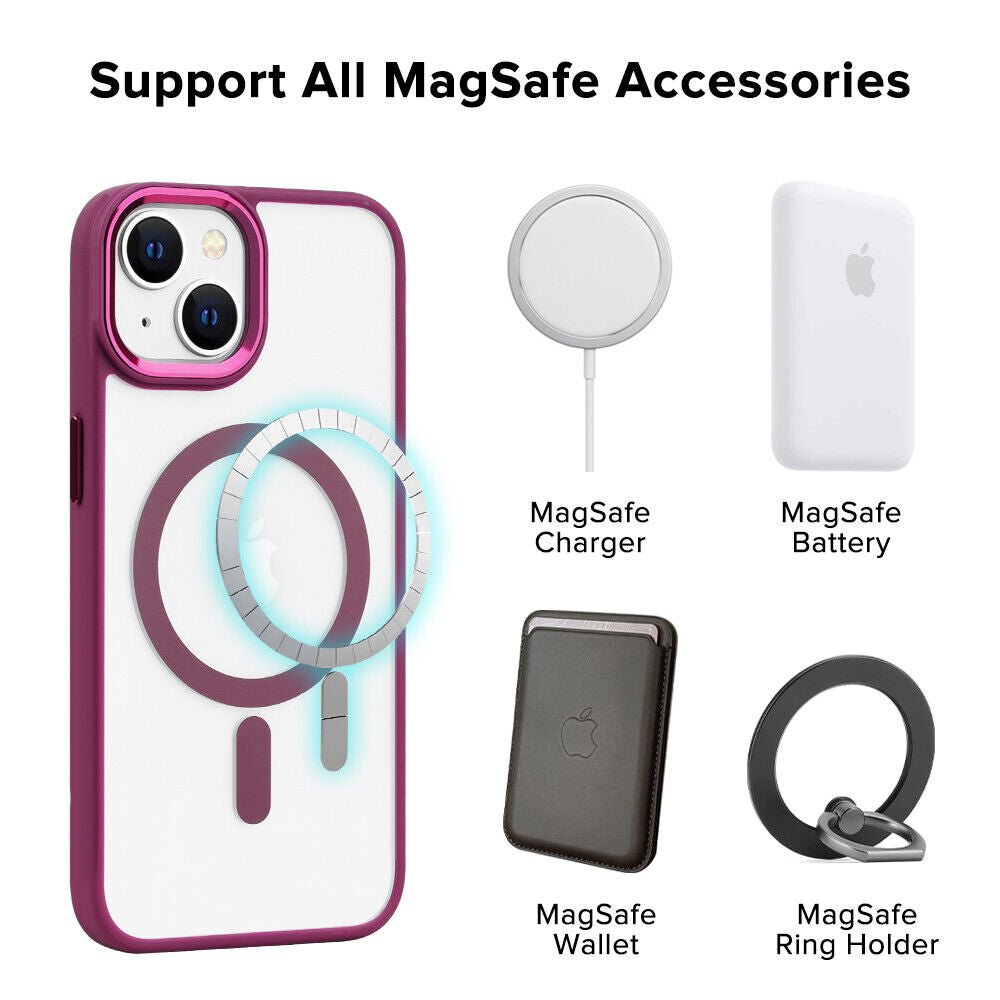 Slim MagSafe Case iPhone 15 Plus Wine 18