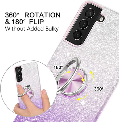 Stylish case Galaxy A15 Purple Glitter 8