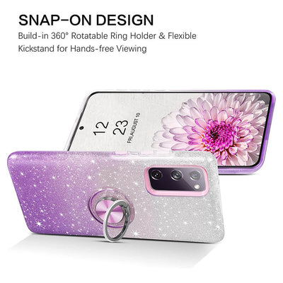 Stylish case Galaxy A53 5G Purple Glitter 11