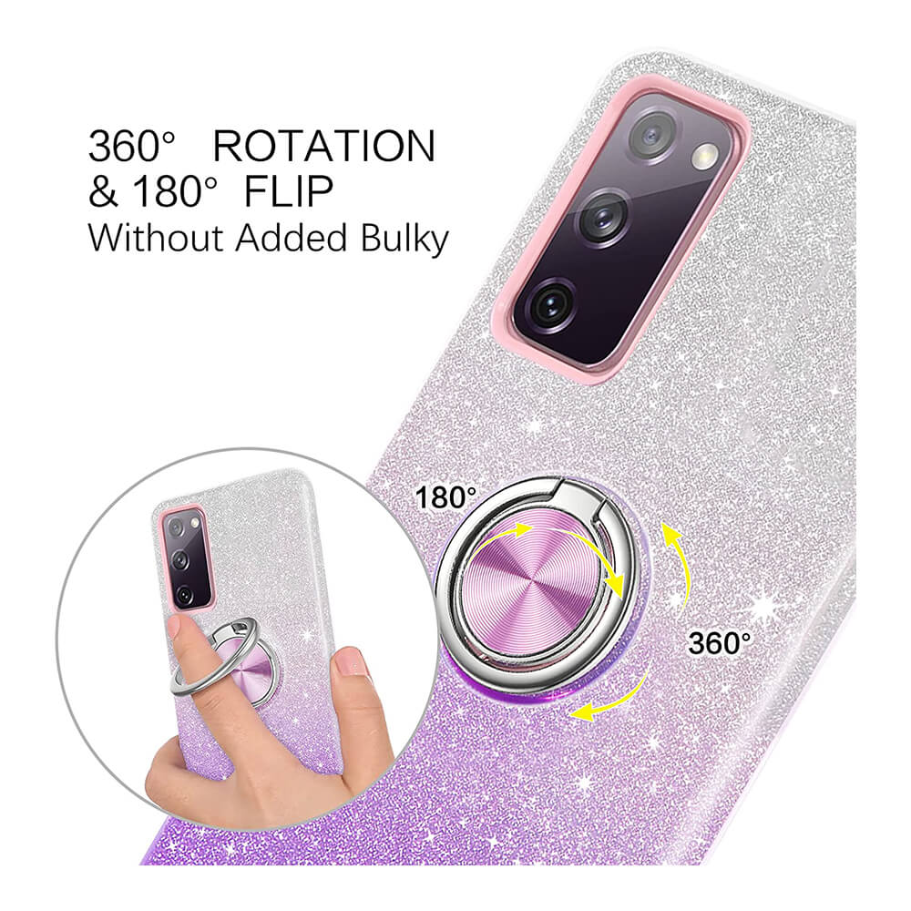 Stylish case Galaxy A53 5G Purple Glitter 12