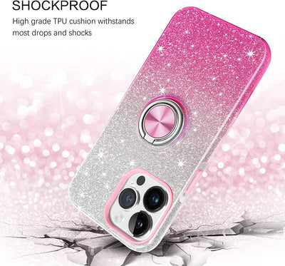 Stylish case iPhone 13 Pro Max Pink Glitter 11