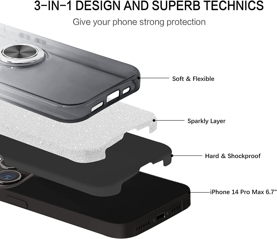 iPhone 14 Pro Shiny Glitter Case – CaseFit