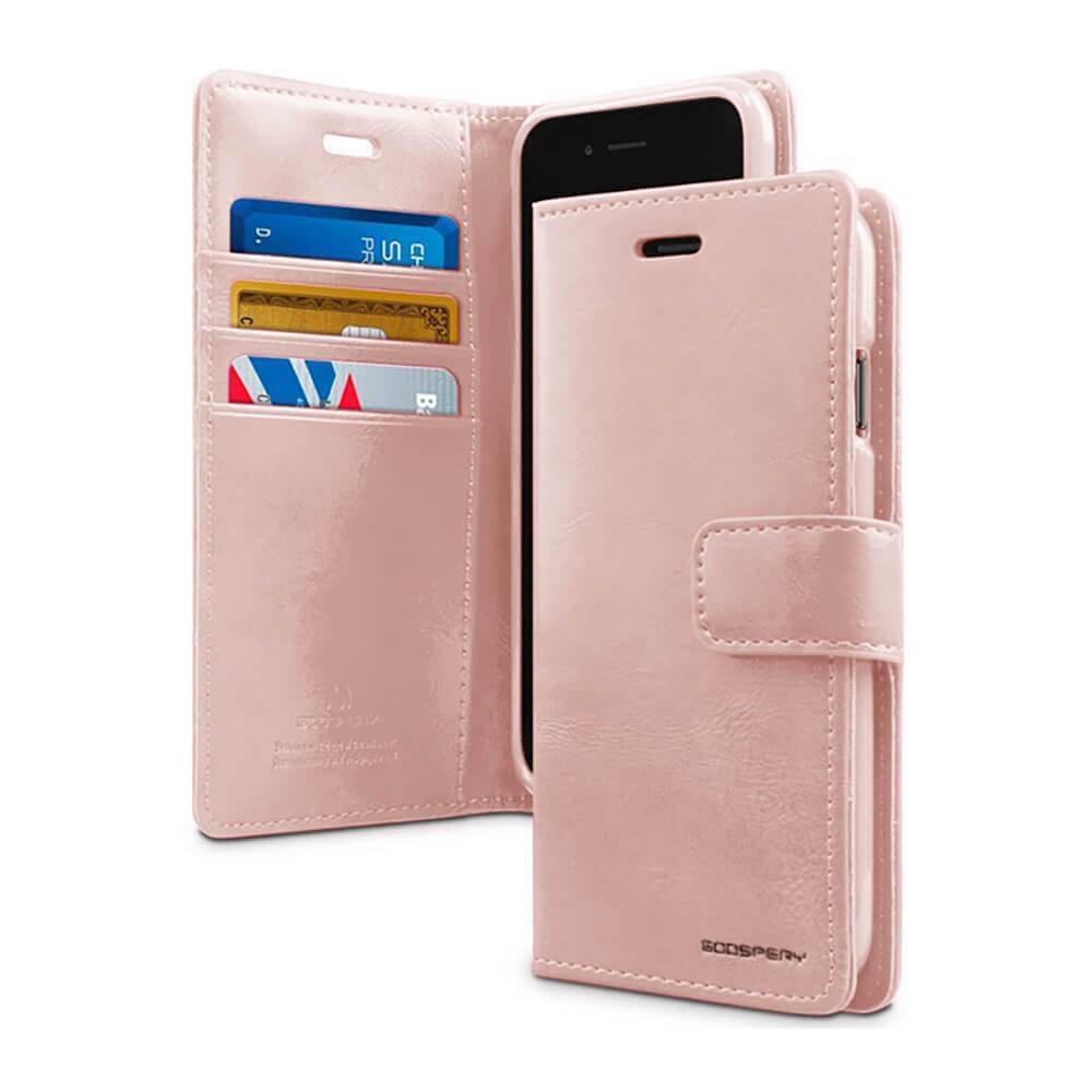 Samsung Galaxy A03S Rose Gold Leather Wallet Case