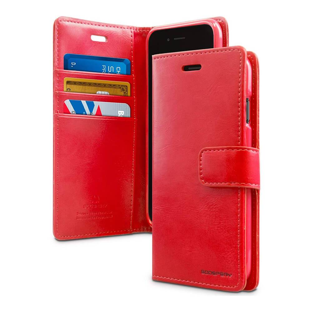 Samsung Galaxy A54 Red Leather Wallet Case