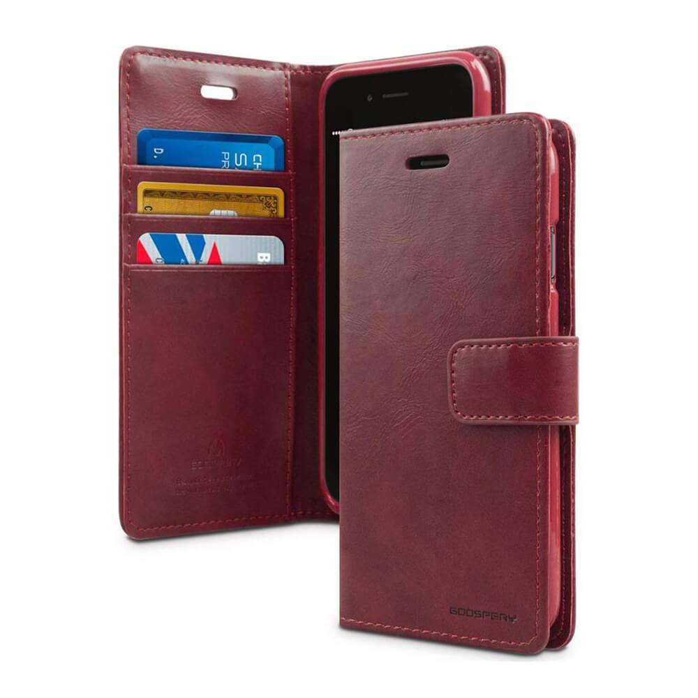 Samsung Galaxy S21 FE Wine Leather Wallet Case