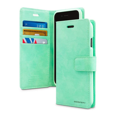 iPhone 11 Pro Max Teal Leather Wallet Case