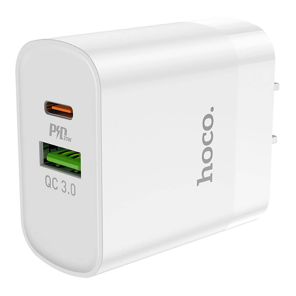 HOCO Quick Charge Adapter USB C + USB A - Universal