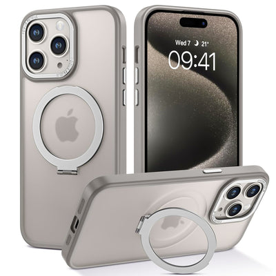 iPhone 15 Pro Max Grey Magsafe Ring Cases